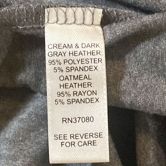 ✨CATO Colorblock Oatmeal, Dark Heather Grey & Cream Tones Swing Dress✨ - Picture 5 of 8